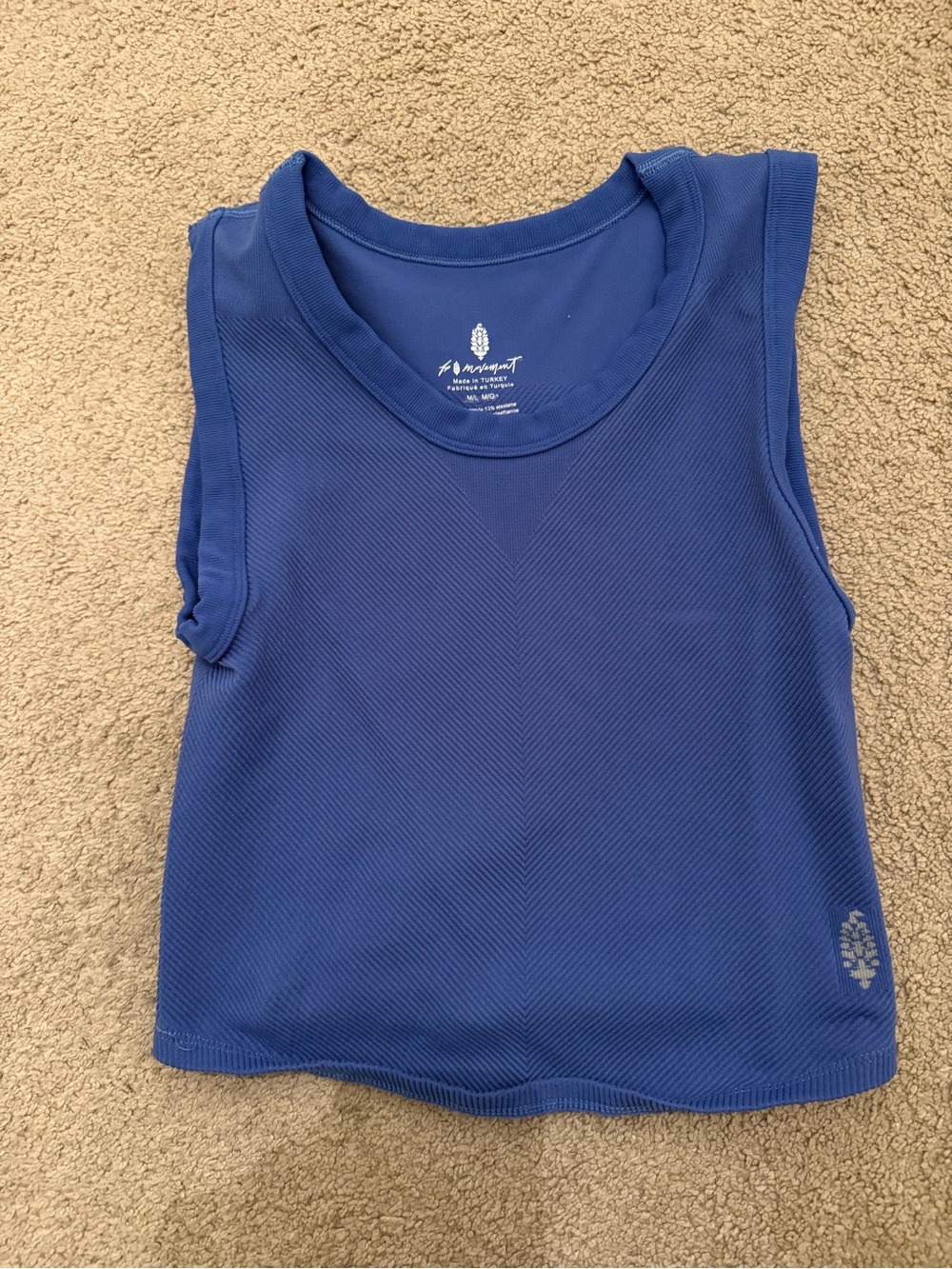 Free People Movement Free Throw Muscle Tank Royal Blue Size M/L
